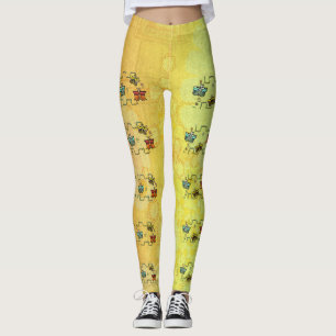 Leggings Zuni Butterfly Folk Art