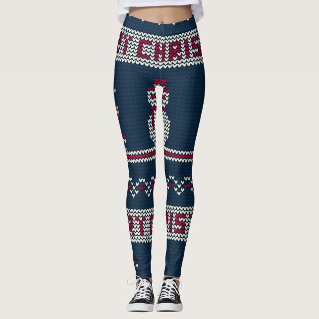 Leggins Christmas, | ladies-Christmas Leggings. Leggings (Front)
