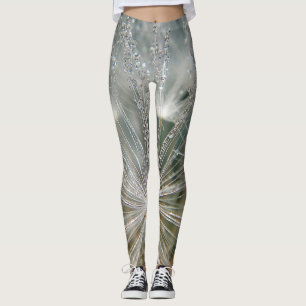 Leggins dandelion with waterdrops leggings