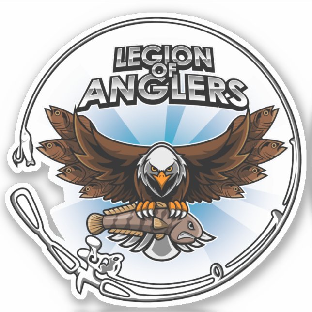 Legion Of Anglers Blue Vinyl Decal (Front)