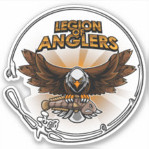 Legion Of Anglers Gold Vinyl Decal