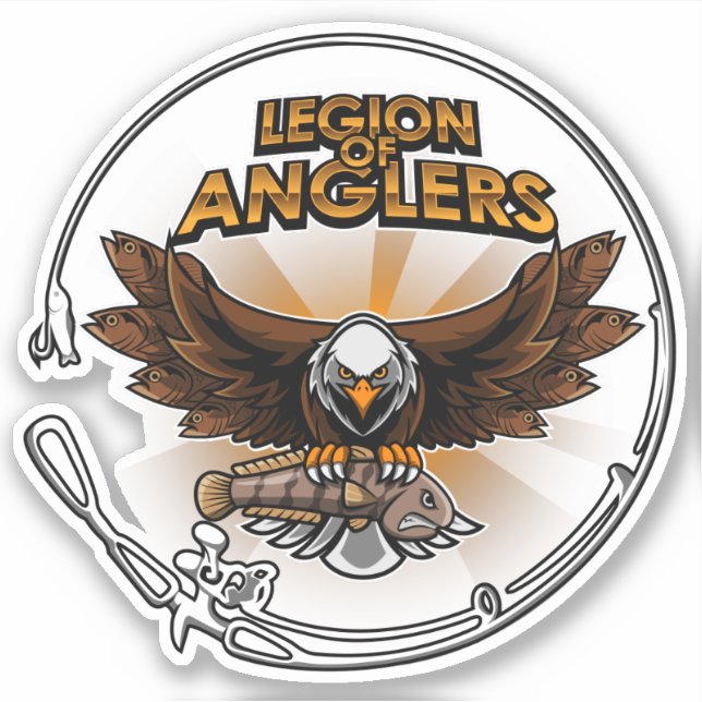 Legion Of Anglers Gold Vinyl Decal (Front)