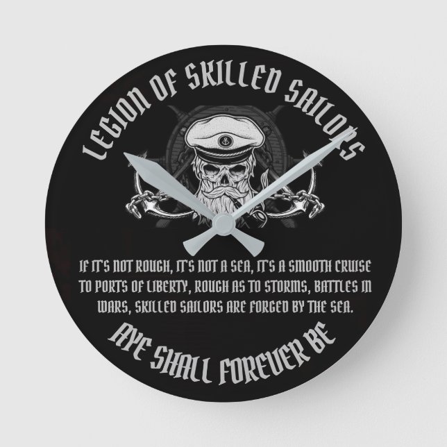 LEGION OF SKILLED SAILORS ROUND CLOCK (Front)