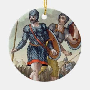 Legionaries, from 'L'Antica Roma', 1825 (colour li Ceramic Ornament