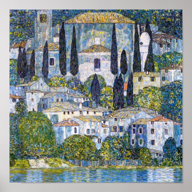 L'église de Cassone | Gustav Klimt | Poster (Devant)