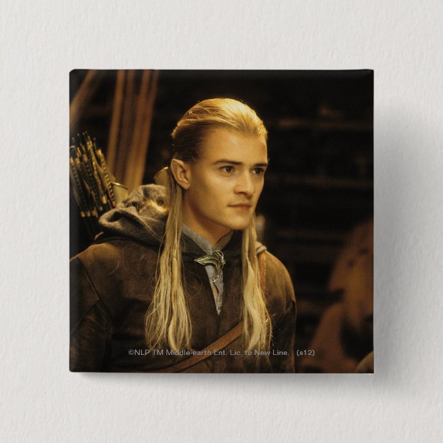 LEGOLAS GREENLEAF™ Candid 2 Inch Square Button (Front)