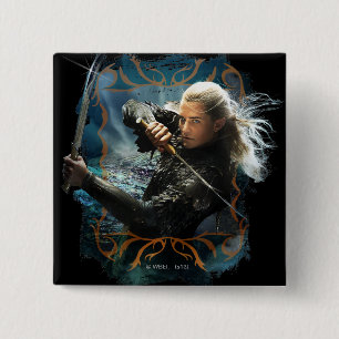 LEGOLAS GREENLEAF™ Graphic 2 Inch Square Button