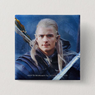 LEGOLAS GREENLEAF™ in Blue 2 Inch Square Button