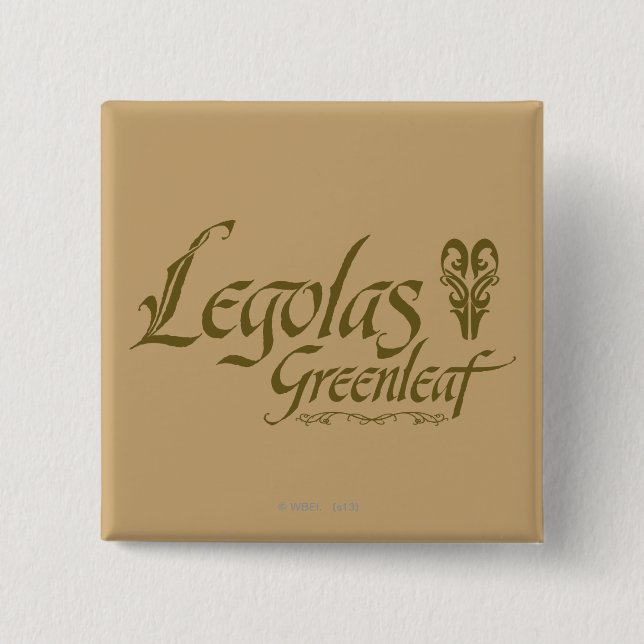 LEGOLAS GREENLEAF™ Name 2 Inch Square Button (Front)