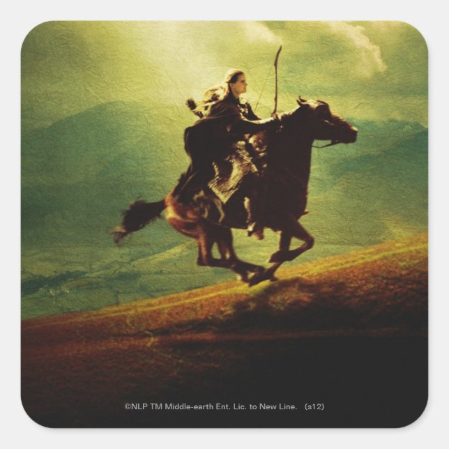 LEGOLAS GREENLEAF™ on Horse Square Sticker (Front)