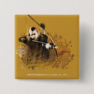 LEGOLAS GREENLEAF™ Shooting Arrow 2 Inch Square Button