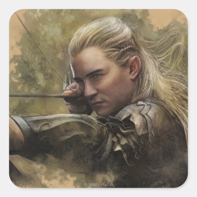 LEGOLAS GREENLEAF™ Sketch Square Sticker (Front)