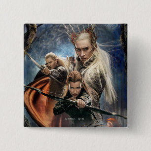LEGOLAS GREENLEAF™, TAURIEL™, and Thranduil 2 Inch Square Button