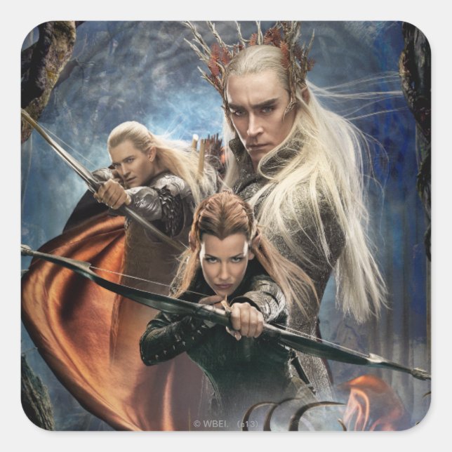 LEGOLAS GREENLEAF™, TAURIEL™, and Thranduil Square Sticker (Front)
