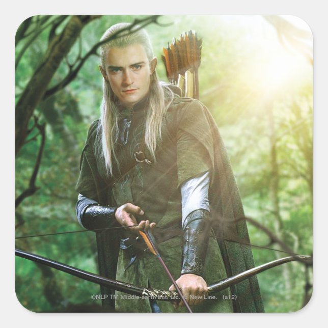 LEGOLAS GREENLEAF™ with bow Square Sticker (Front)