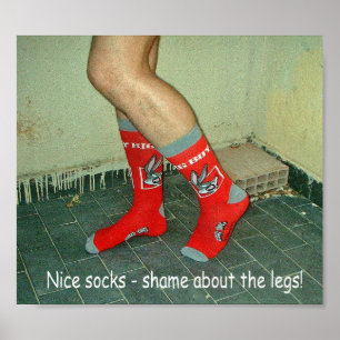 Legs and Socks Humour Poster
