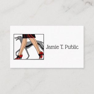 Legs Art Deco Women Greyhound Whippet Dog R Business Card