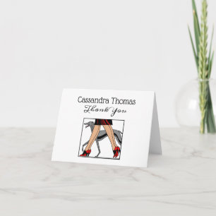 Legs Art Deco Women Greyhound Whippet Dog R Thank You Card