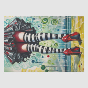 Legs for Days Red High Heels Decoupage Tissue Paper