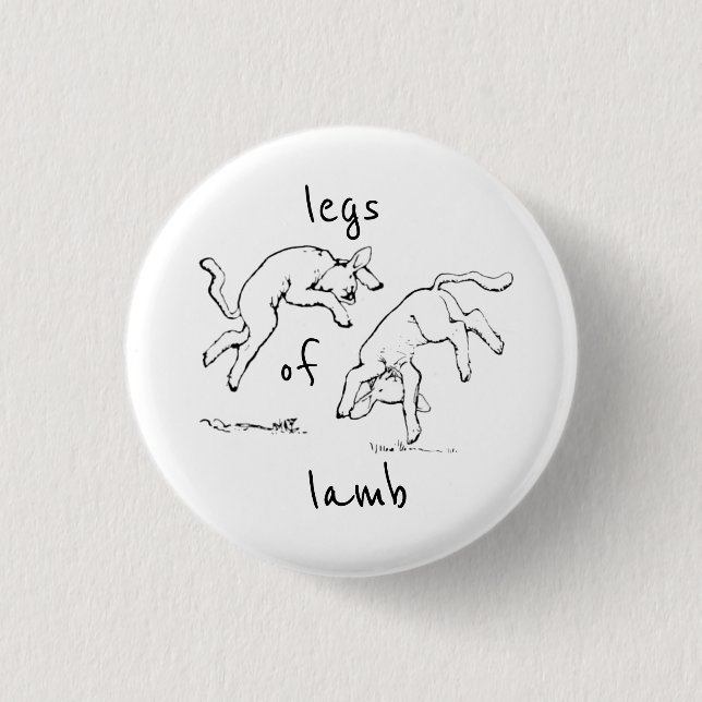 Legs of Lamb 1 Inch Round Button (Front)