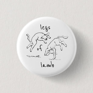 Legs of Lamb 1 Inch Round Button