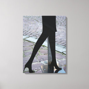 Legs Silhouette at the Corner Canvas Print