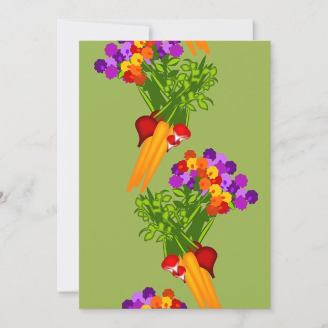 Légumes et fleurs, invitation au club de jardin (Devant)