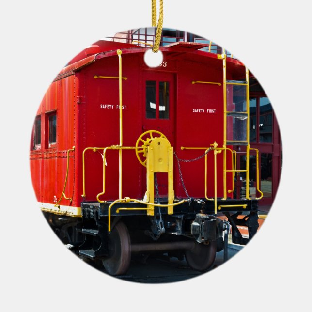 Lehigh/NE Caboose 583 Ceramic Ornament (Front)