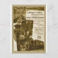 Lehigh Valley Railroad 1897 Vintage Train Poster