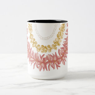 Lei Day by Wander With Aloha Two-Tone Coffee Mug