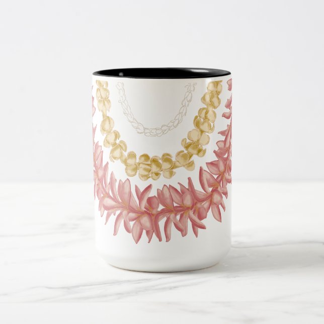 Lei Day by Wander With Aloha Two-Tone Coffee Mug (Center)