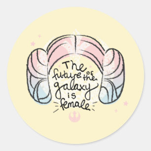 Leia: The Future of the Galaxy is Female Classic Round Sticker