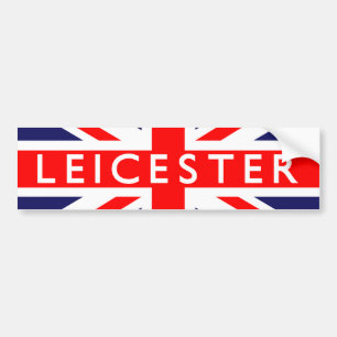 Leicester : British Flag Bumper Sticker