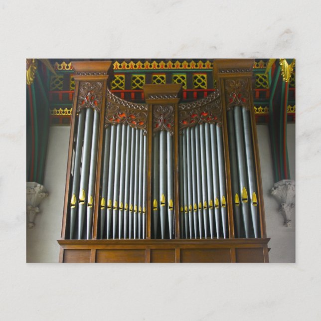 Leicester Cathedral organ,  Leicestershire, UK, Postcard (Front)