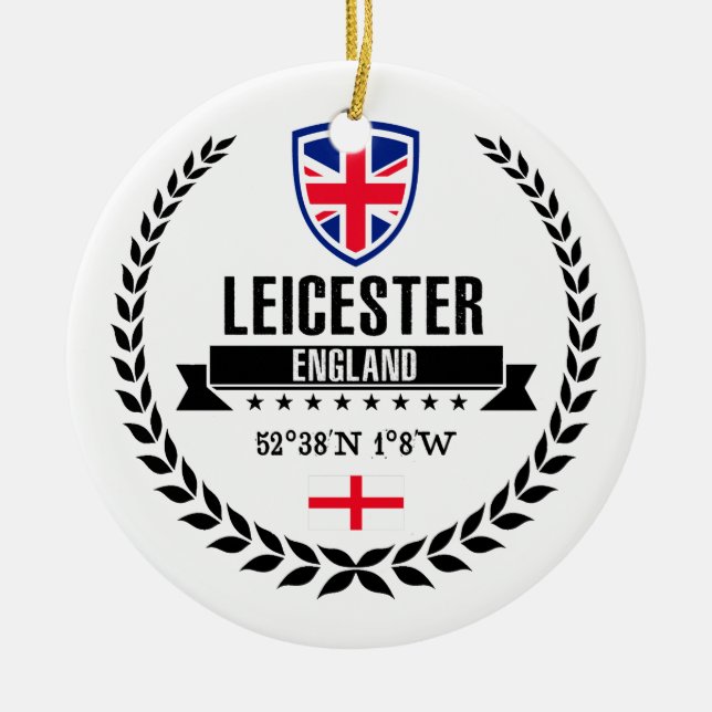 Leicester Ceramic Ornament (Front)