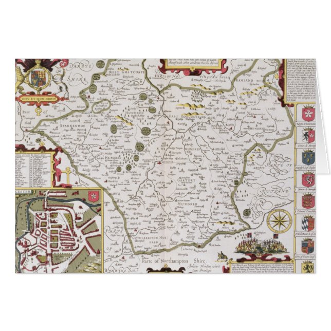 Leicester, engraved by Jodocus Hondius (Front Horizontal)