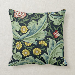Leicester, popular pattern by William Morris Throw Pillow