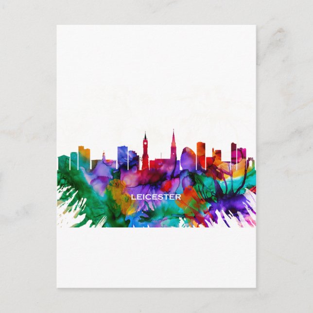 Leicester Skyline Holiday Postcard (Front)
