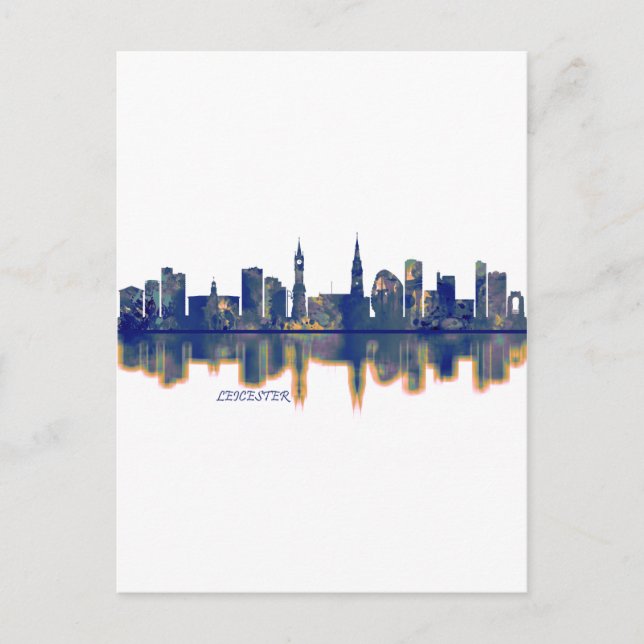 Leicester Skyline Holiday Postcard (Front)