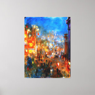 Leicester Square at Night, London Canvas Print