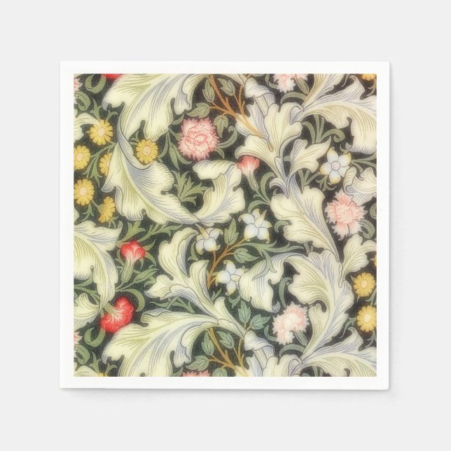 Leicester Vintage Floral Pattern Napkin (Front)