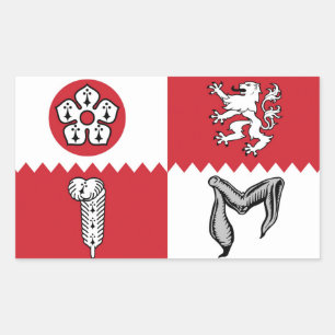 Leicestershire flag Leicester england province sym Sticker