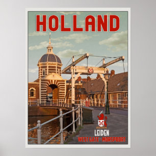 Leiden - Morspoortbrug Poster