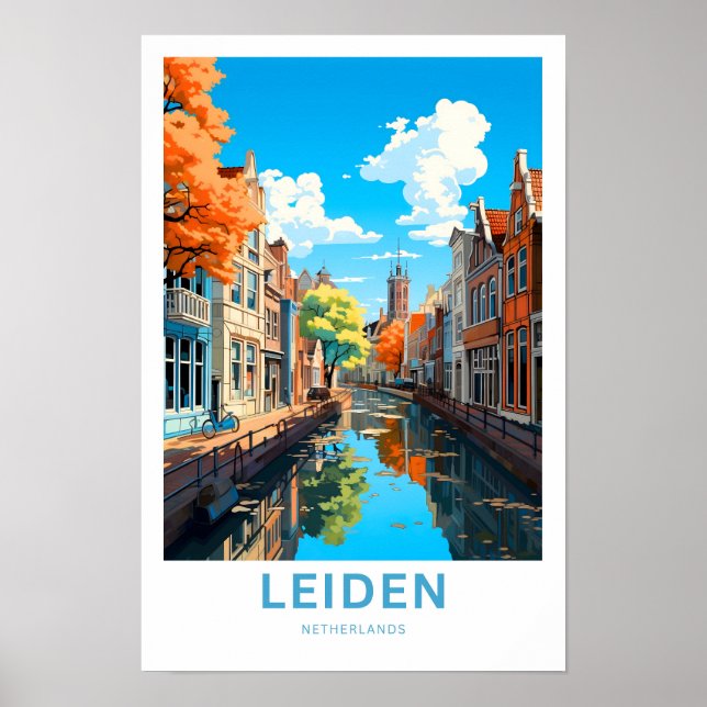 Leiden Netherlands Travel Print (Front)
