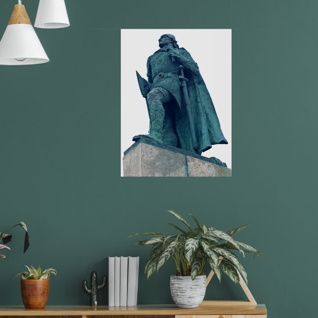 Leif Erikson Reykjavík Statue Poster (Living Room 1)