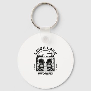 Leigh Lake Wyoming Outdoors Vintage 2  Keychain