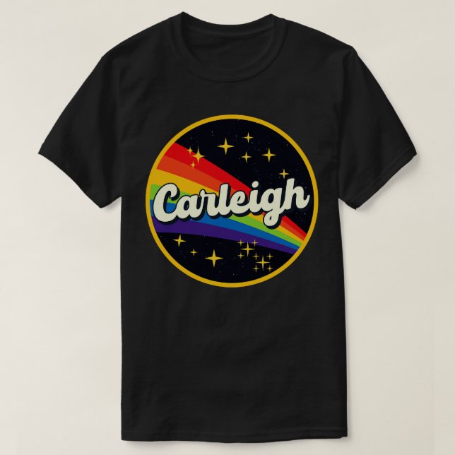 leigh Rainbow In Space Vintage Style T-Shirt (Design Front)