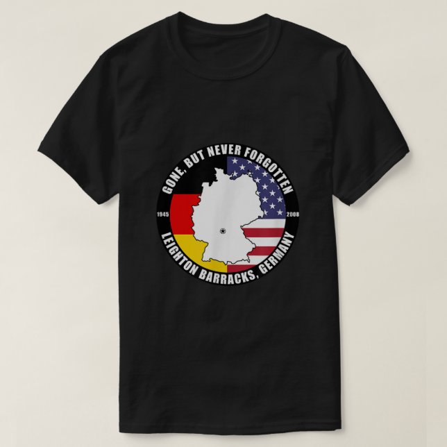 Leighton Barracks Germany Military Base Veteran T-Shirt (Design Front)