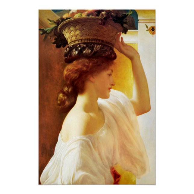 Leighton Eucharis Girl with basket of fruit Update Poster (Front)