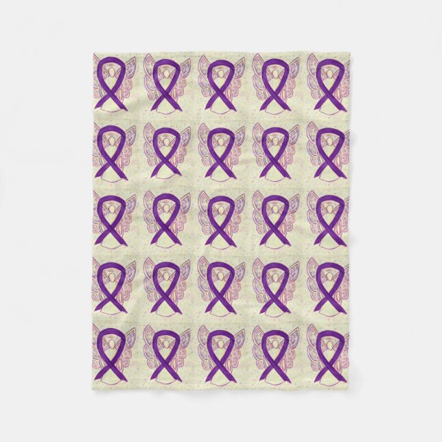 Leiomyosarcoma Cancer Awareness Ribbon Blankets (Front)